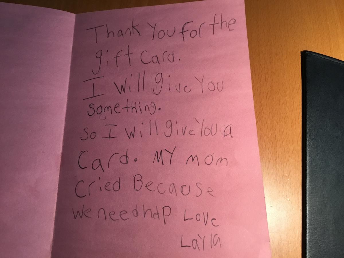 2nd Grade Thank You Letter
