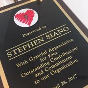 Award for Outstanding Commitment presented to Stephen Siano